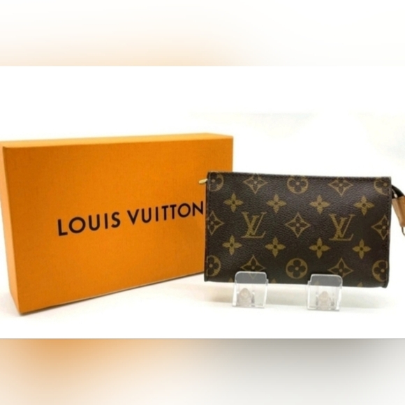100%Authentic Louis Vuitton Brown Monogram Pouch - Picture 3 of 9